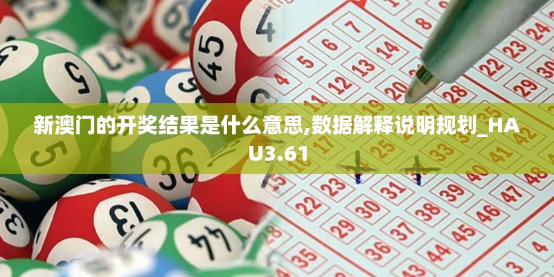 新澳门的开奖结果是什么意思,数据解释说明规划_HAU3.61