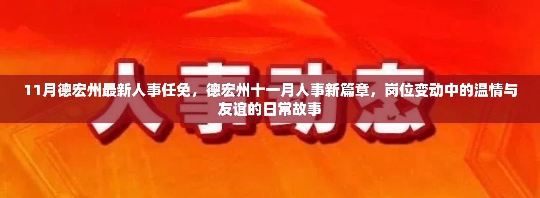 11月德宏州最新人事任免，德宏州十一月人事新篇章，岗位变动中的温情与友谊的日常故事