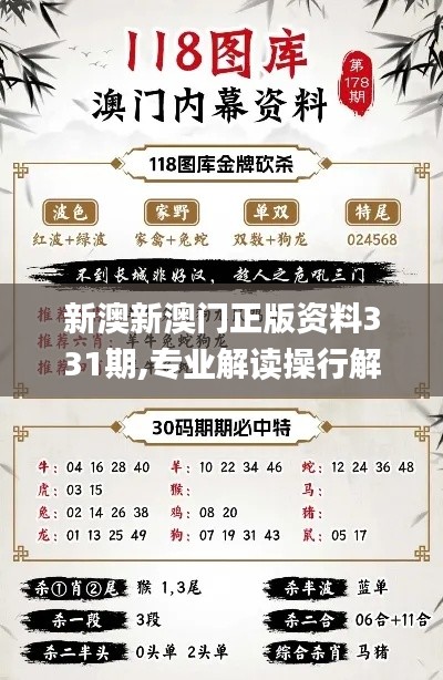 新澳新澳门正版资料331期,专业解读操行解决_传承版CNO11.44