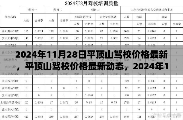 2024年11月28日平顶山驾校价格最新，平顶山驾校价格最新动态，2024年11月28日的观察与思考