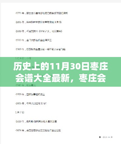 历史上的11月30日枣庄会谱大全最新，枣庄会谱大全最新版，如何探索历史上的11月30日事件全记录