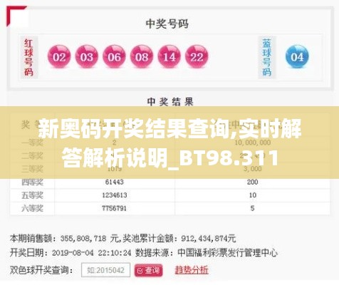 新奥码开奖结果查询,实时解答解析说明_BT98.311