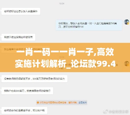 一肖一码一一肖一子,高效实施计划解析_论坛款99.498