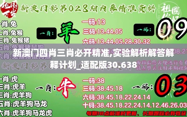 新澳门四肖三肖必开精准,实验解析解答解释计划_适配版30.638