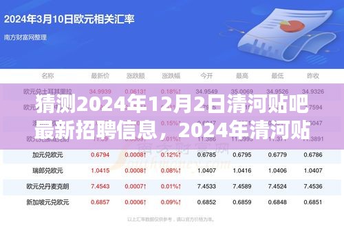 2024年清河贴吧招聘动态深度预测与评测，最新招聘信息一览