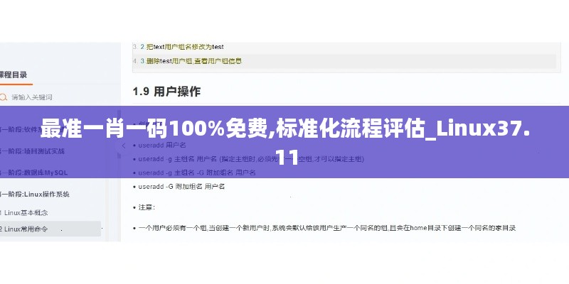 最准一肖一码100%免费,标准化流程评估_Linux37.11