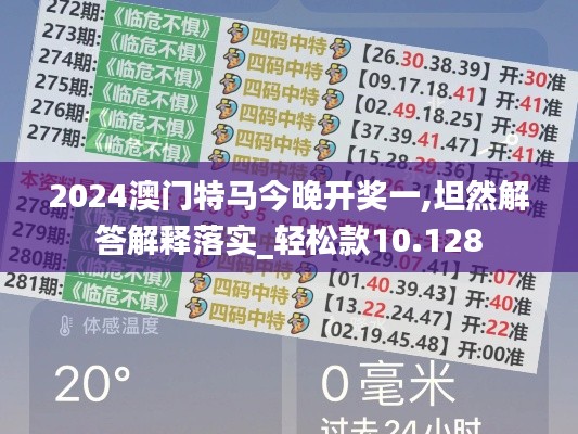 2024澳门特马今晚开奖一,坦然解答解释落实_轻松款10.128