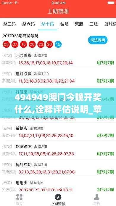 494949澳门今晚开奖什么,诠释评估说明_苹果版66.365