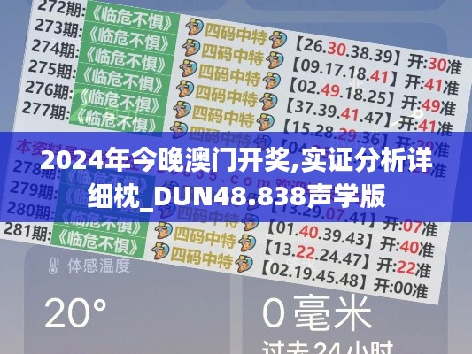 2024年今晚澳门开奖,实证分析详细枕_DUN48.838声学版