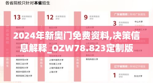 2024年新奥门免费资料,决策信息解释_OZW78.823定制版