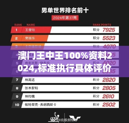 澳门王中王100%资料2024,标准执行具体评价_WWY45.827旅行助手版