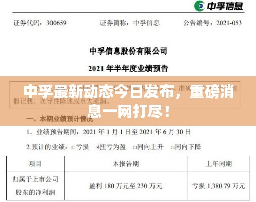 中孚最新动态今日发布，重磅消息一网打尽！