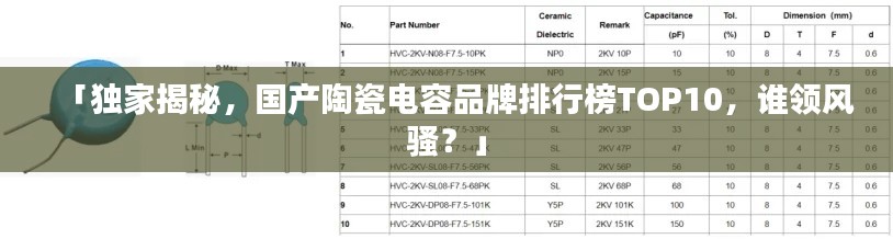 「独家揭秘，国产陶瓷电容品牌排行榜TOP10，谁领风骚？」