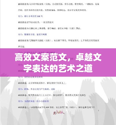 高效文案范文，卓越文字表达的艺术之道