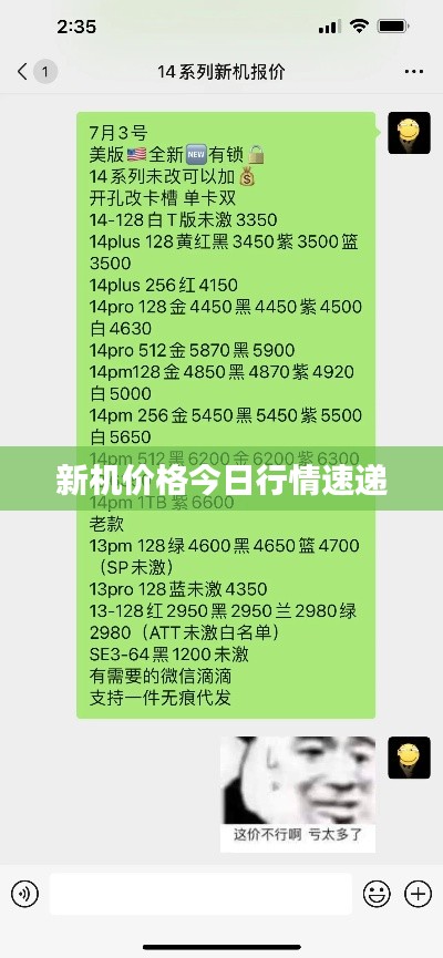 新机价格今日行情速递